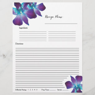 Blauwe Dendrobium Orchid Recipe Multomap inserts Flyer