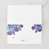 Blauwe Dendrobium Orchidee Bruiloft Gevouwen Plaat (Buitenkant ongevouwen)