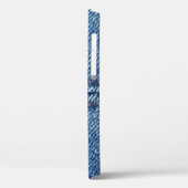 Blauwe denim achtergrond close-up (macro) Case-Mate iPhone case (Achterkant / Links)