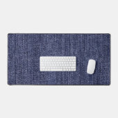 Blauwe denim bureaumat (Keyboard & Muis)