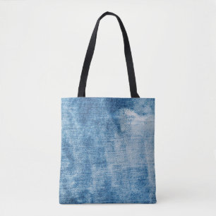 Blauwe denim jeans textuur draagtas