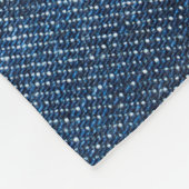 Blauwe denim jeans textuur fleece deken (Hoek)