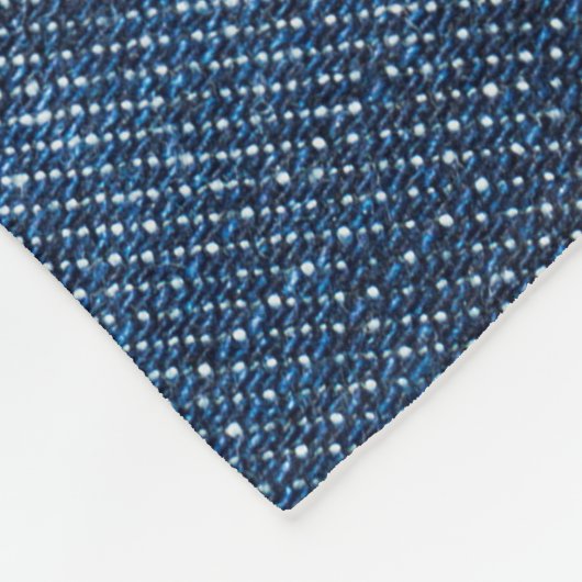 Blauwe denim jeans textuur fleece deken (Hoek)