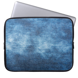 Blauwe denim jeans textuur laptop sleeve