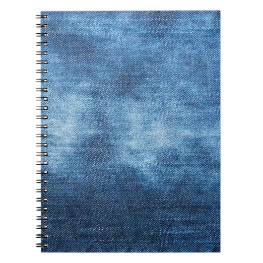 Blauwe denim jeans textuur notitieboek (Voorkant)