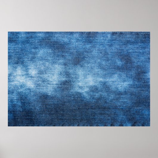 Blauwe denim jeans textuur poster (Voorkant)