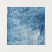 Blauwe denim jeans textuur wandkleed (Voorkant (horizontaal))