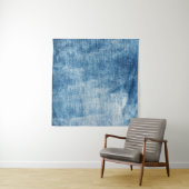 Blauwe denim jeans textuur wandkleed (In Situ (horizontaal))