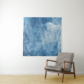 Blauwe denim jeans textuur wandkleed (In situ)