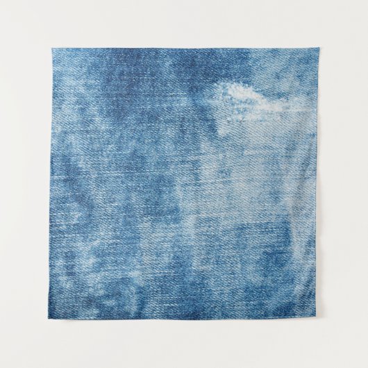 Blauwe denim jeans textuur wandkleed (Voorkant)