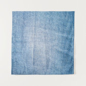 Blauwe denim jeans textuur wandkleed (Voorkant (horizontaal))