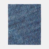 Blauwe denim jeans textuurachtergrond. fleece deken (Voorkant)