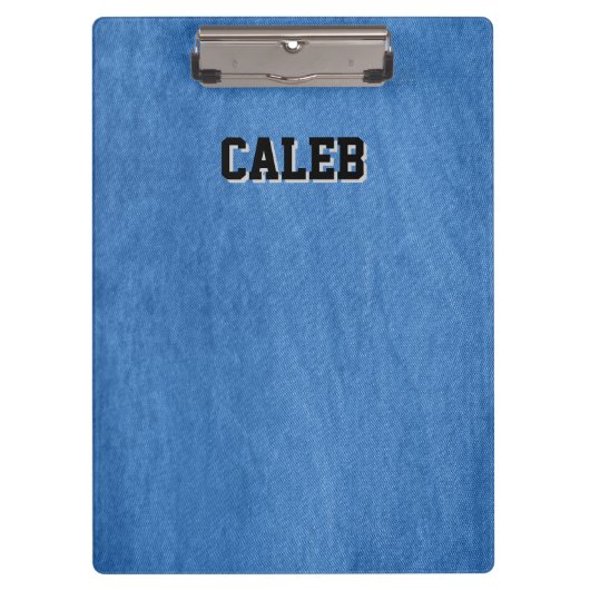 blauwe denim klembord (Voorkant)