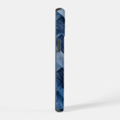 Blauwe Denim Patch iPhone 15 Hoesje (Rechterkant)