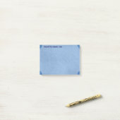 blauwe denim post-it® notes (Op bureau)