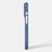 Blauwe denim textuur – Classic Fabric Pattern Case-Mate iPhone Case (Achterkant / Links)