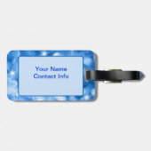 Blauwe Designer Bagage Label (Achterkant horizontaal)