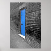 Blauwe deur poster (Voorkant)
