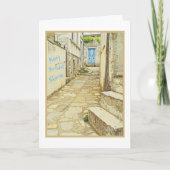 BLAUWE DEUR/WALGRAFFITI/HAPPY BIRTHDAY KAART (Voorkant)