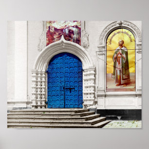 Blauwe Deuren - 1911 kleurenfotoPoster Poster