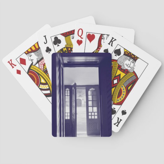 Blauwe deuren pokerkaarten (Achterkant)