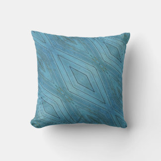 Blauwe diagonaal gestreepte decoratieve bank kusse kussen