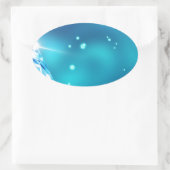 blauwe diamant ovale sticker (Tas)