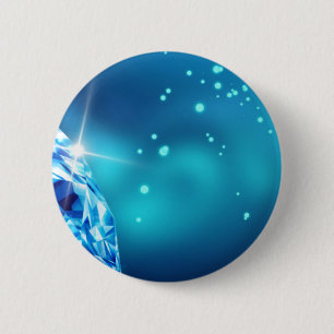 blauwe diamant ronde button 5,7 cm
