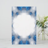 Blauwe diamanten briefpapier (Staand voorkant)