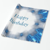 Blauwe diamanten cadeaupapier (Uitgerold)