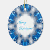 Blauwe diamanten keramisch ornament (Links)