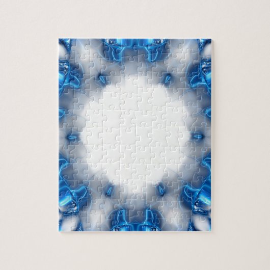 Blauwe diamanten legpuzzel (Verticaal)