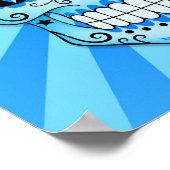 Blauwe diamantkop poster (Hoek)