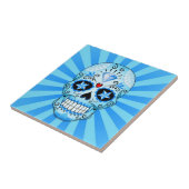 Blauwe diamantkop tegeltje (Zijkant)