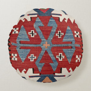 Blauwe Diamond Arrow Konya II Red Cowboy  Rond Kussen