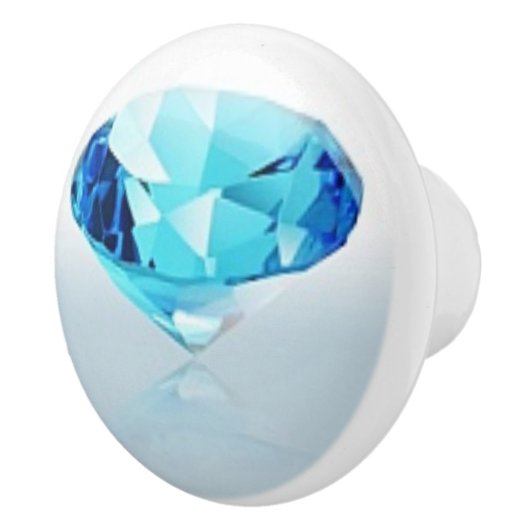 BLAUWE DIAMOND CERAMIC KNOB KERAMISCHE KNOP (Rechts)