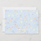 Blauwe dieren Baby shower Kaart (Achterkant)