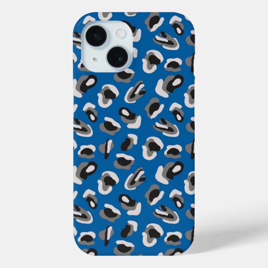 Blauwe dierlijke afdrukken Case-Mate iPhone case (Achterkant)