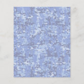 Blauwe digitale camo BEHOUD CALM EN geef Tekst uit Flyer (Achterkant)