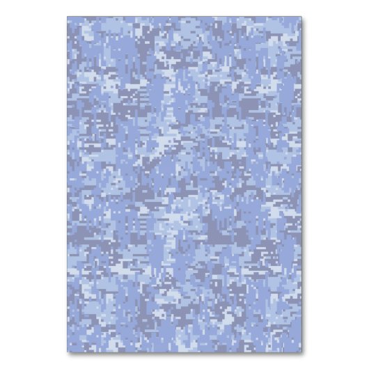 Blauwe digitale camo BEHOUD CALM EN geef Tekst uit Kaart (Achterkant)