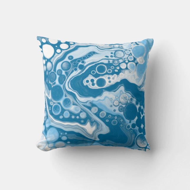 Blauwe digitale flexibele tekenkleuren voor het ve kussen (Voorkant)