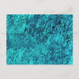 Blauwe digitale kunst met veel gemengde/labyrint l briefkaart