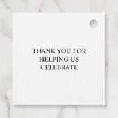 Blauwe dikke botanische florale bruiloft bedankt bedankjes labels (Achterkant)