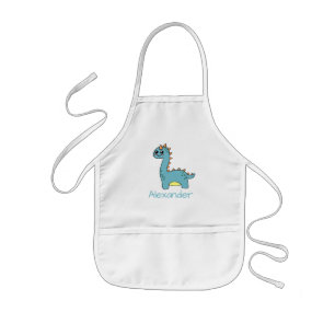 blauwe dinosaurus kinder schort