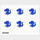 BLAUWE DINOSAURUS STICKERS (Vel)
