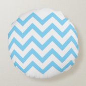 Blauwe dinosaurusgeometrie rond kussen (Achterkant)