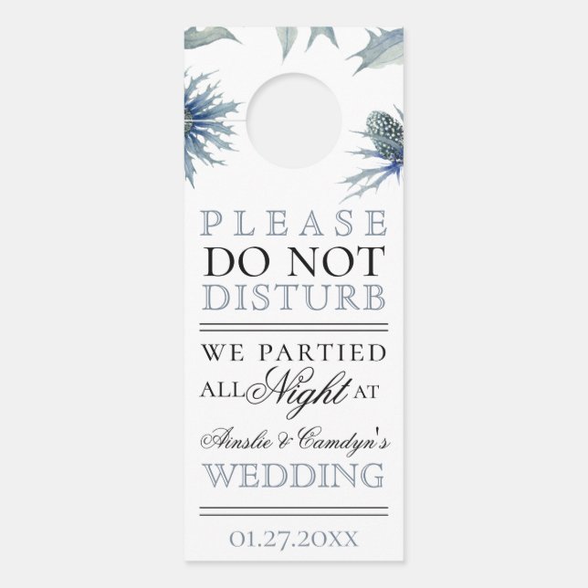 Blauwe distel botanisch (Voorkant)