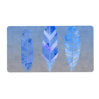 Blauwe doezelaar etiket