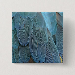 Blauwe doezelaar vierkante button 5,1 cm