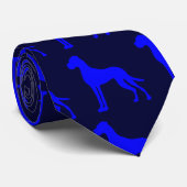 Blauwe Dog Argenta Stropdas (Opgerold)